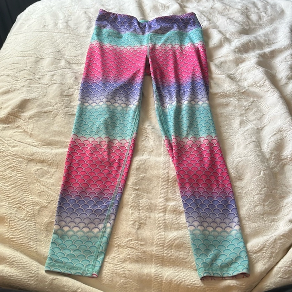 Eddie Bauer Tie Dye Mermaid Leggings Girls Size: Large 14/16